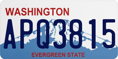 WA license plate APQ3815