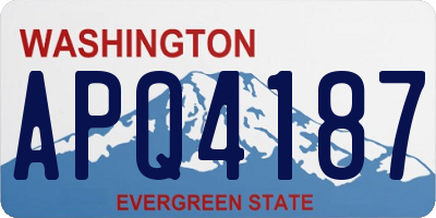 WA license plate APQ4187