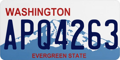 WA license plate APQ4263
