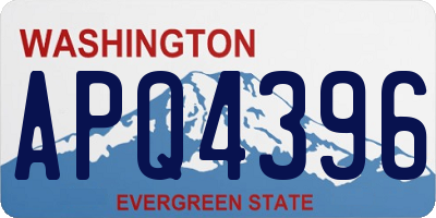 WA license plate APQ4396
