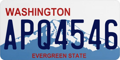 WA license plate APQ4546