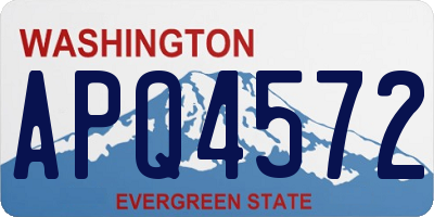 WA license plate APQ4572