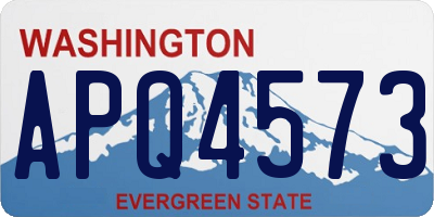 WA license plate APQ4573