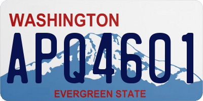 WA license plate APQ4601