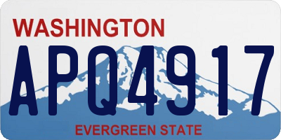 WA license plate APQ4917