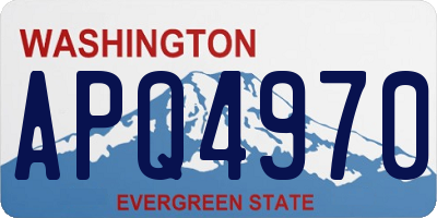 WA license plate APQ4970