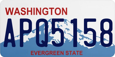 WA license plate APQ5158