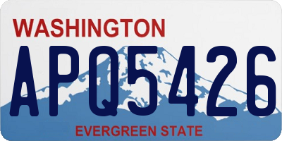 WA license plate APQ5426