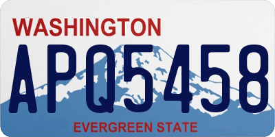WA license plate APQ5458