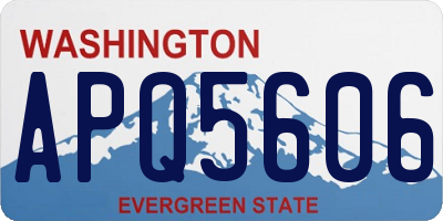 WA license plate APQ5606
