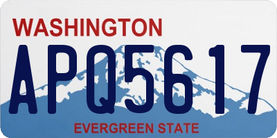 WA license plate APQ5617