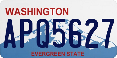 WA license plate APQ5627