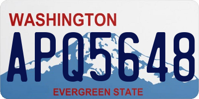 WA license plate APQ5648