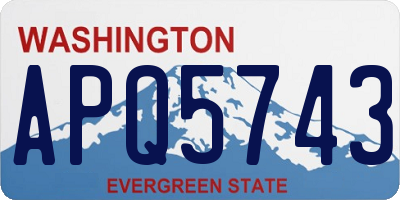 WA license plate APQ5743