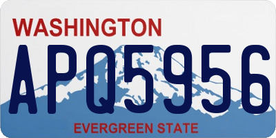 WA license plate APQ5956