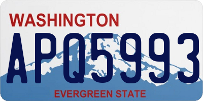 WA license plate APQ5993