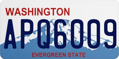 WA license plate APQ6009