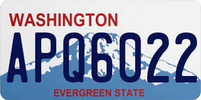 WA license plate APQ6022