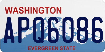 WA license plate APQ6086