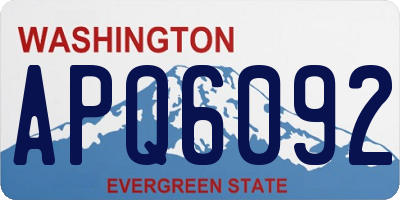 WA license plate APQ6092