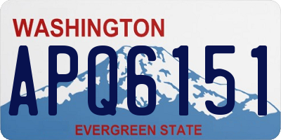 WA license plate APQ6151