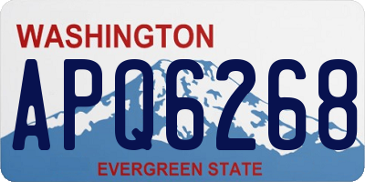 WA license plate APQ6268