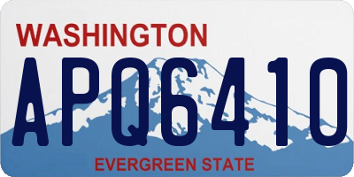 WA license plate APQ6410