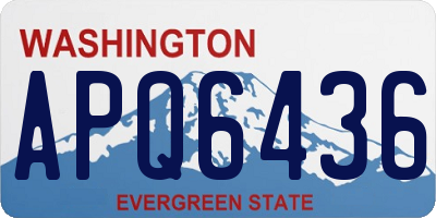 WA license plate APQ6436