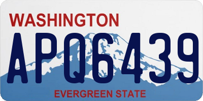 WA license plate APQ6439