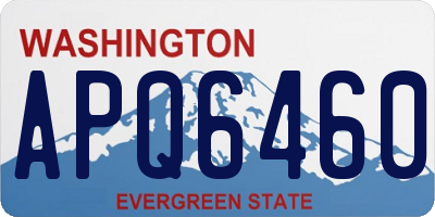 WA license plate APQ6460