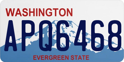 WA license plate APQ6468