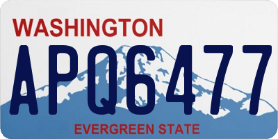 WA license plate APQ6477