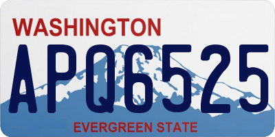 WA license plate APQ6525
