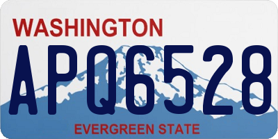WA license plate APQ6528