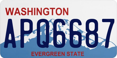 WA license plate APQ6687