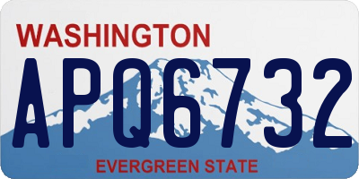 WA license plate APQ6732