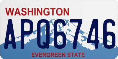 WA license plate APQ6746