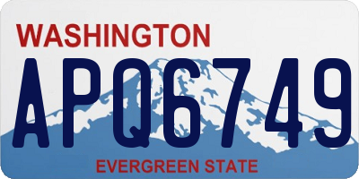 WA license plate APQ6749