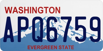WA license plate APQ6759