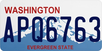 WA license plate APQ6763