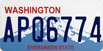 WA license plate APQ6774