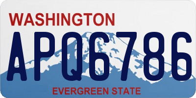 WA license plate APQ6786