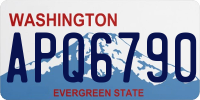 WA license plate APQ6790
