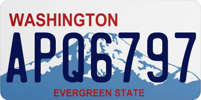 WA license plate APQ6797