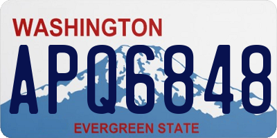 WA license plate APQ6848