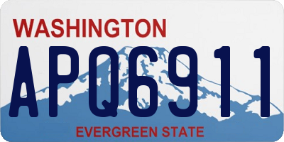 WA license plate APQ6911