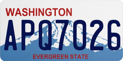 WA license plate APQ7026