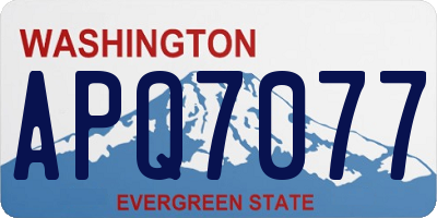 WA license plate APQ7077
