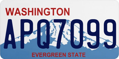 WA license plate APQ7099