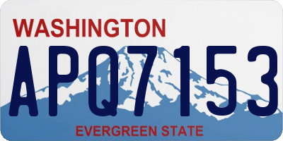 WA license plate APQ7153